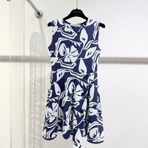Authentic Dior Navy and White Floral Mini Dress